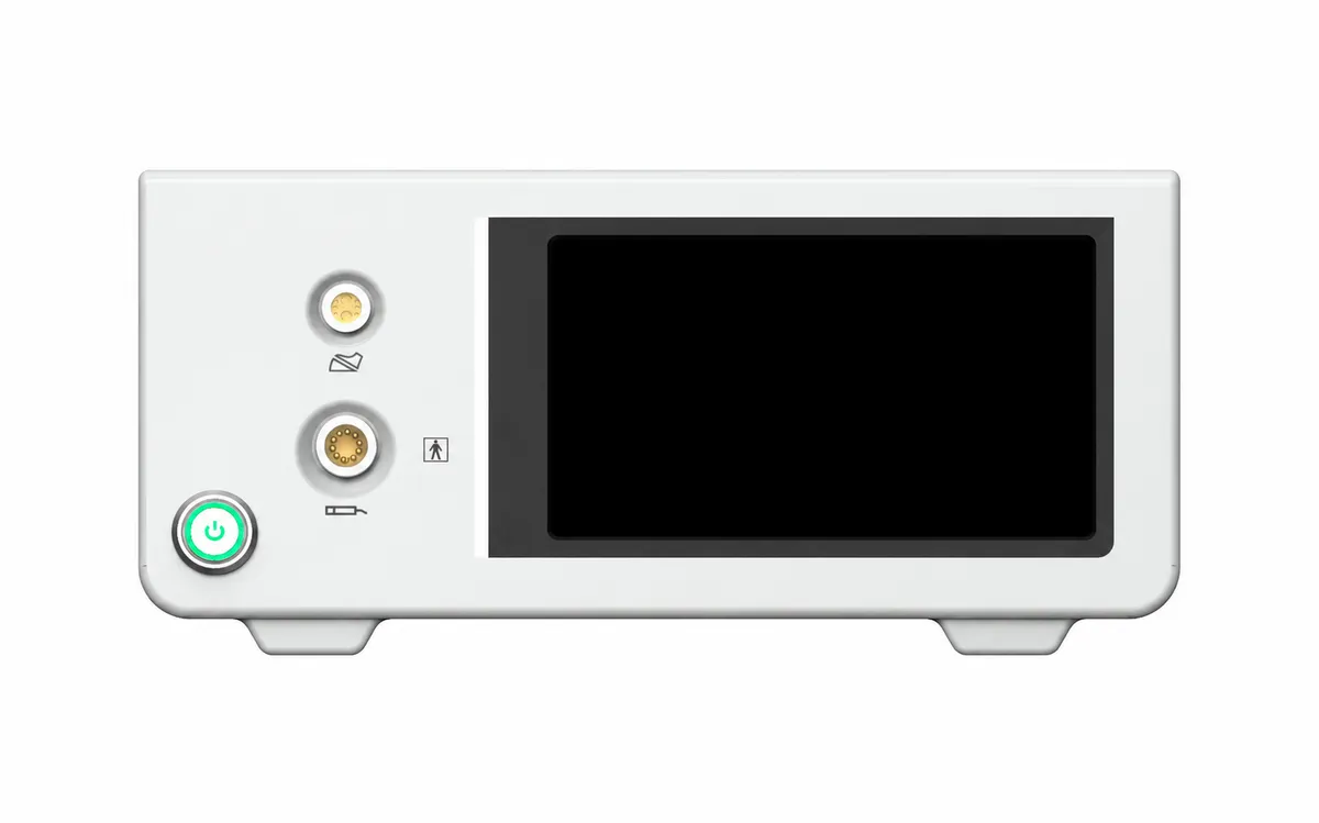 ZL-HSDRILL drill controller console front panel with touchscreen and handpiece ports